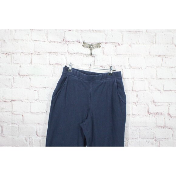 LL Bean Perfect Fit Pants Fleece Backed Straight Leg Classic Navy M Pet - Picture 2 of 11